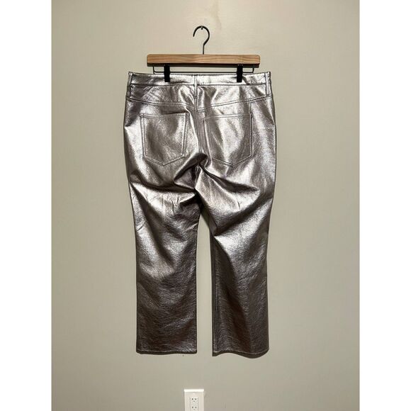 NWOT J. Crew Full-Length Demi-Boot Pant in Metallic Faux Leather 31 Petite - Picture 7 of 10
